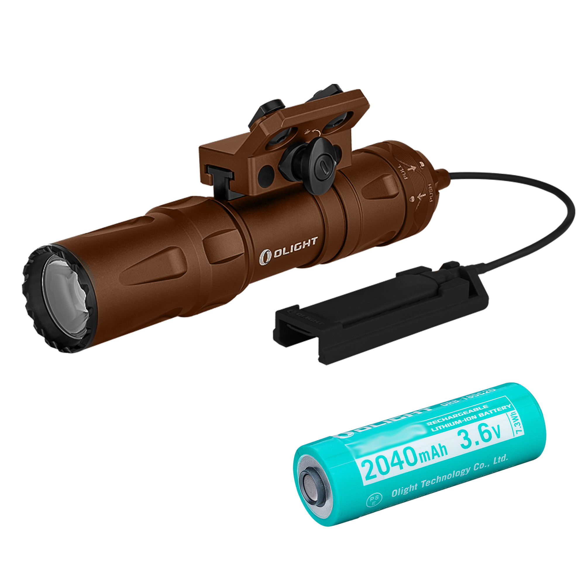 Olight Odin Mini Desert Tan 1250 Lumen Rechargeable Rail Mount